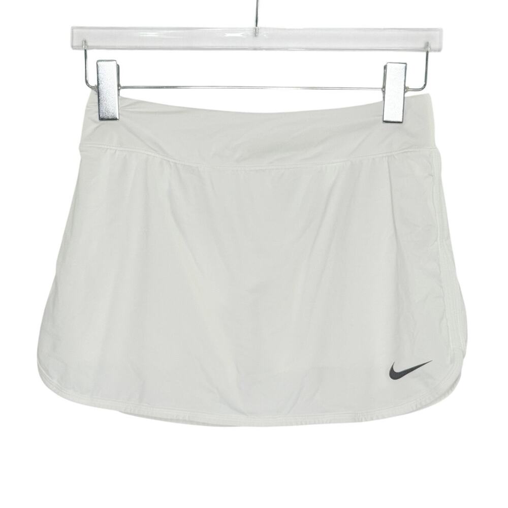 Nike Court Skort Skirt S White Performance Tennis Golf Pull On Active